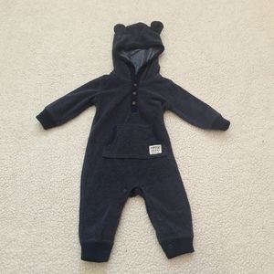 Carter's Hooded Raccoon One Piece Outfit Fleece